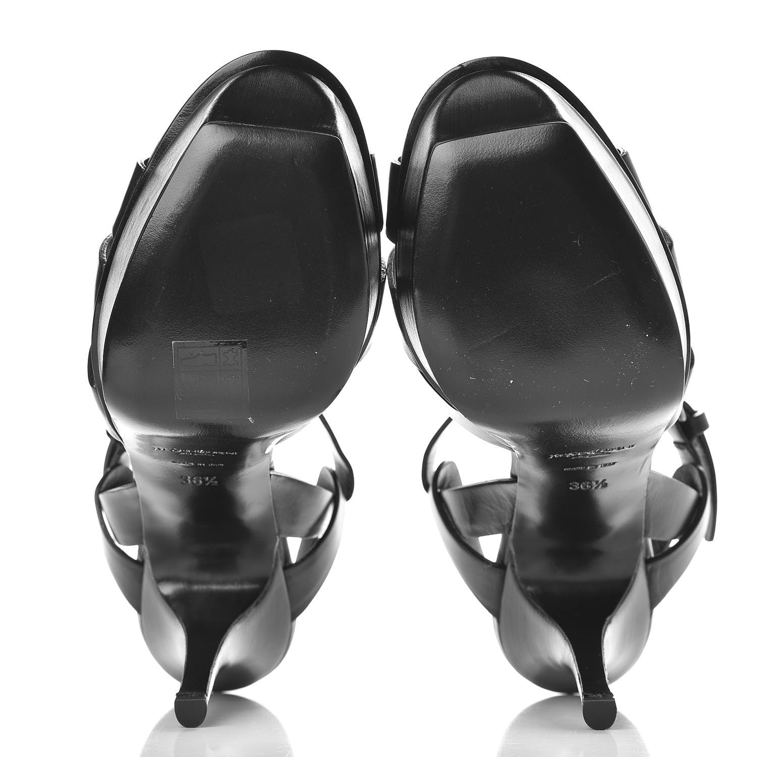 Saint Laurent Patent Tribute 75 Platform Sandals 36.5 Black 5 of 8