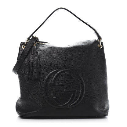 Gucci Pebbled Calfskin Large Soho Hobo Black 1 of 12