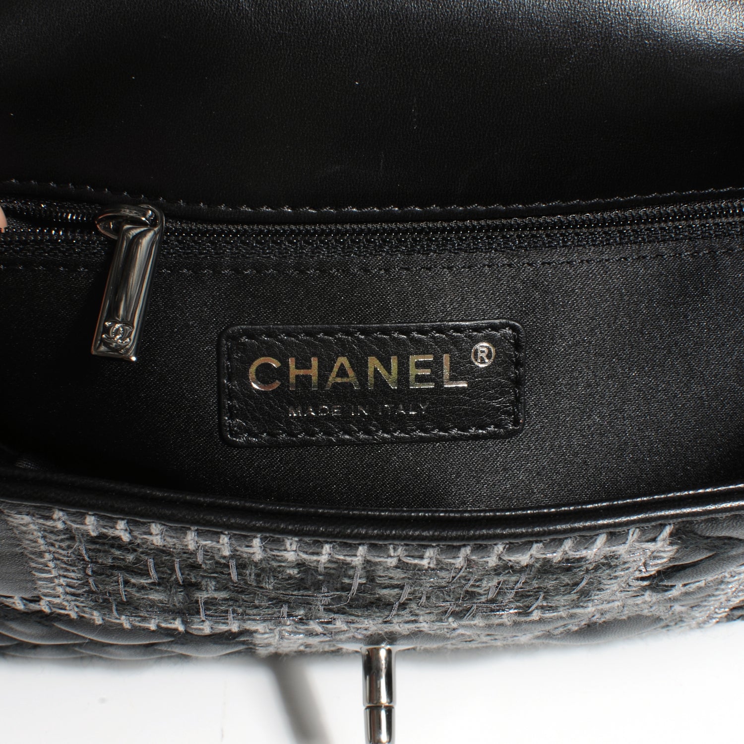 Chanel Lambskin Patchwork Stitched Small Flap Black 7 of 9