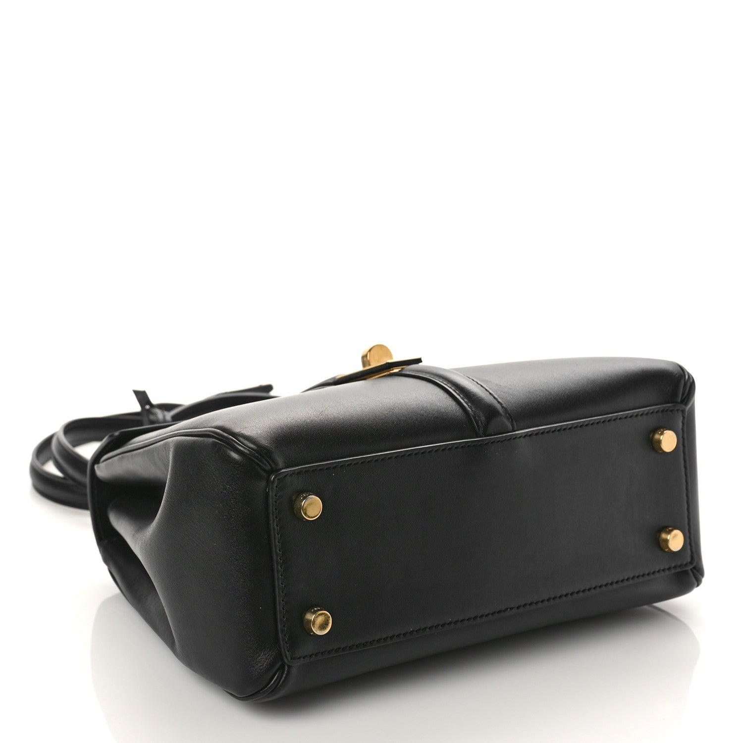 Celine Satinated Calfskin Small 16 Top Handle Bag Black 4 of 9