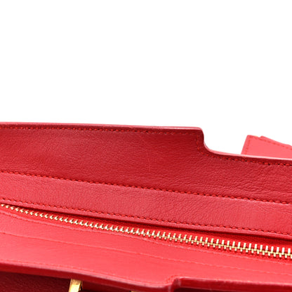 Saint Laurent Calfskin Small Monogram Cabas Lipstick Red 16 of 25