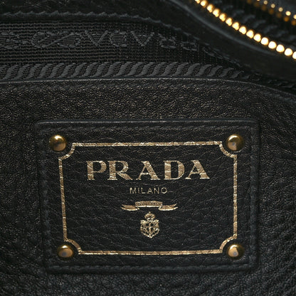 Prada Vitello Daino Crossbody Bag Black 6 of 9