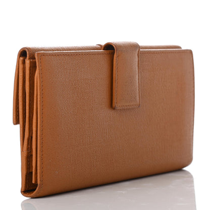 Saint Laurent Textured Calfskin Y Ligne Clutch Tobacco 3 of 9