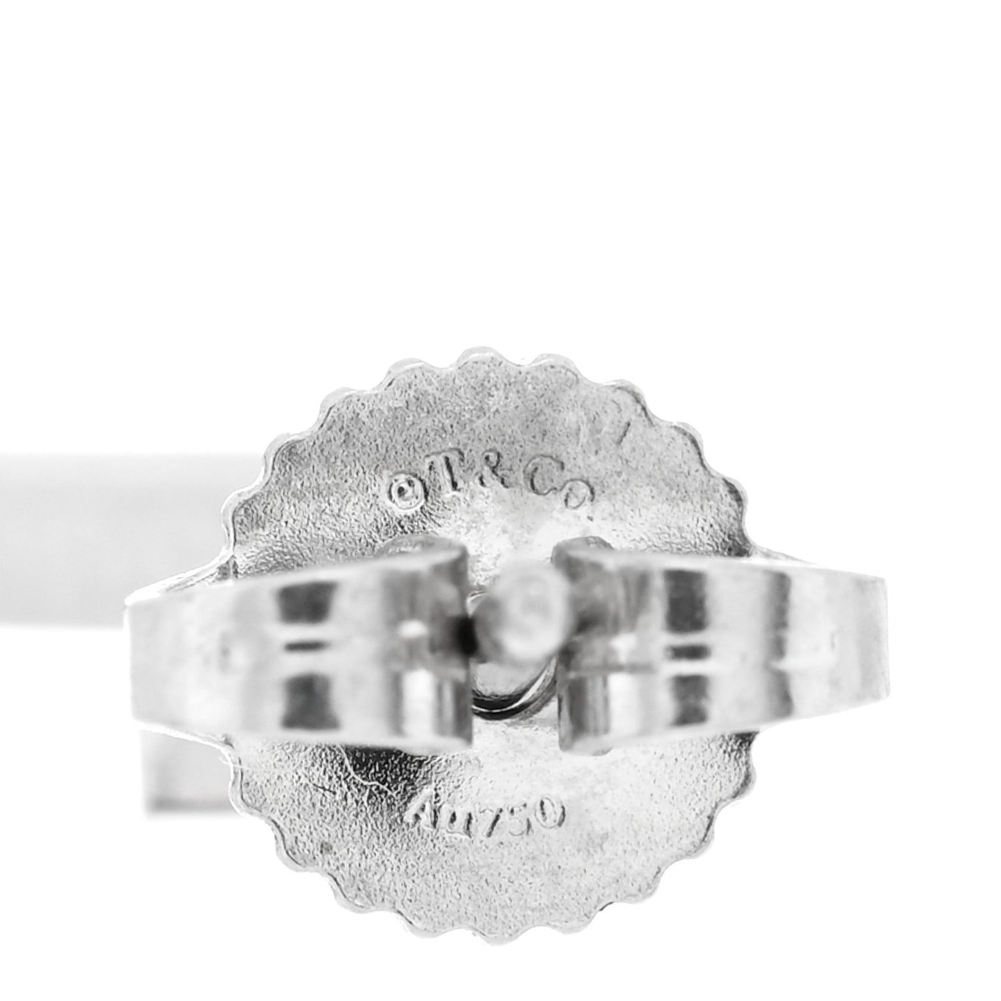 18K White Gold T Bar Earrings