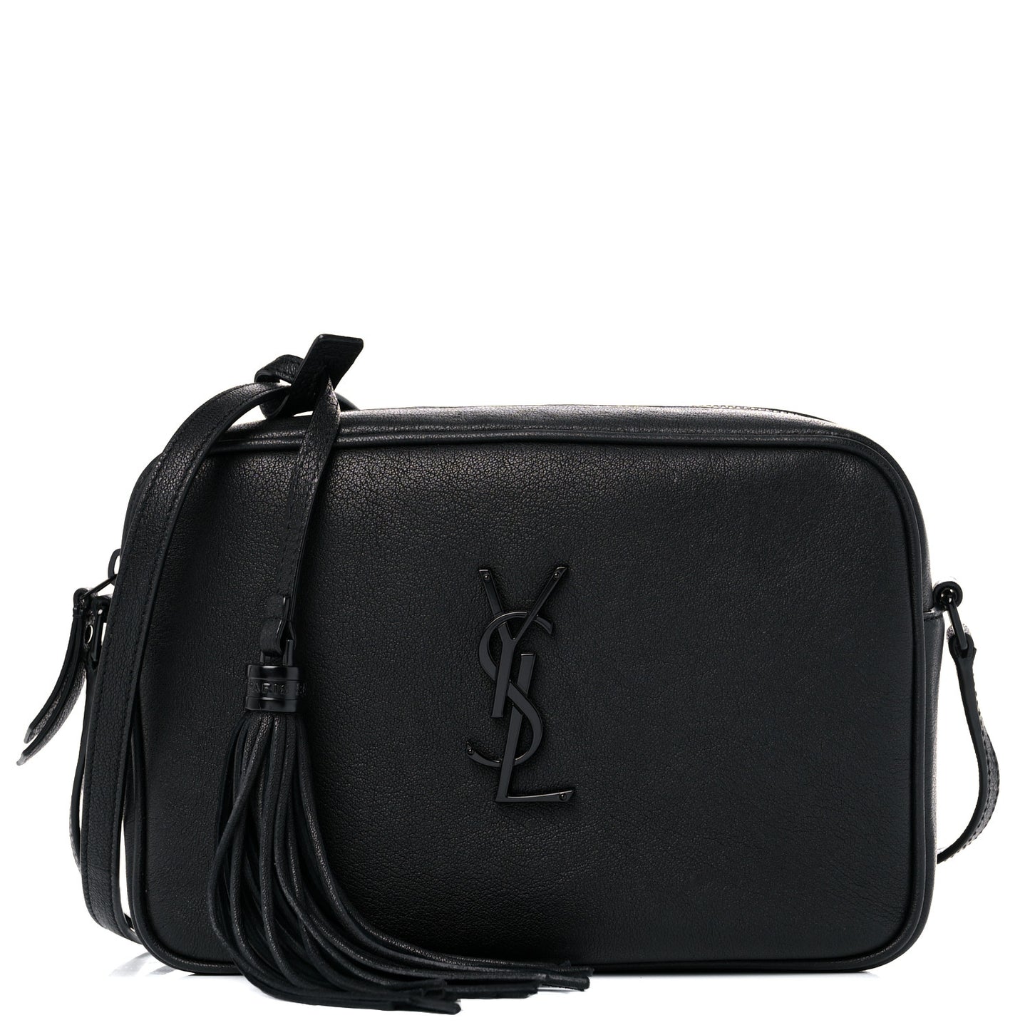 Lambskin Monogram Small Lou Camera Bag Black