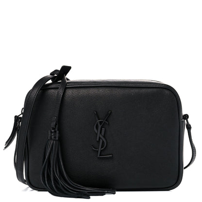 Saint Laurent Lambskin Monogram Small Lou Camera Bag Black 1 of 9
