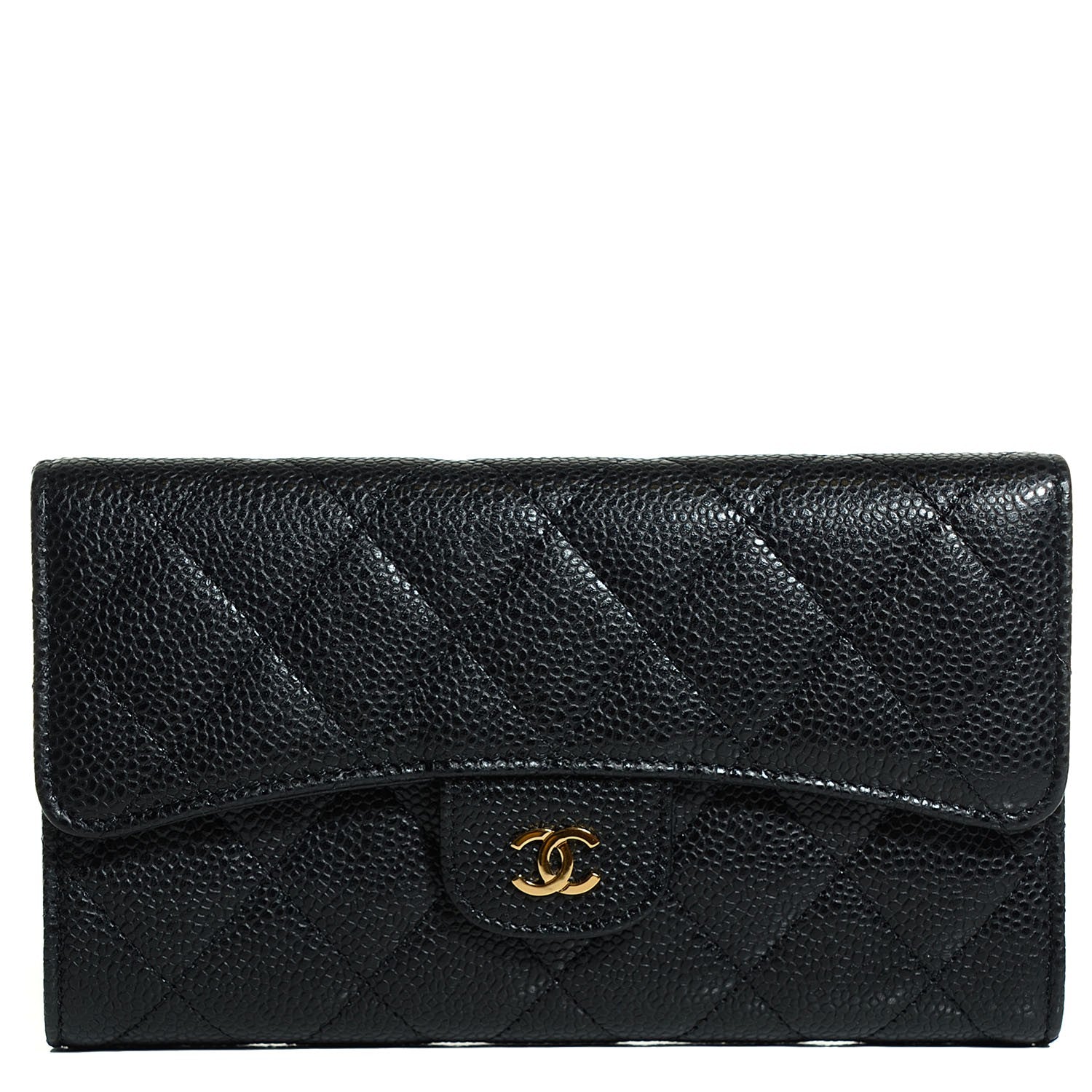 Chanel Caviar Quilted Large Flap Wallet Black 1 of 8