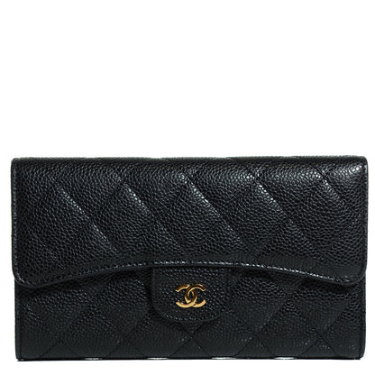 Chanel Caviar Quilted Large Flap Wallet Black 1 of 8