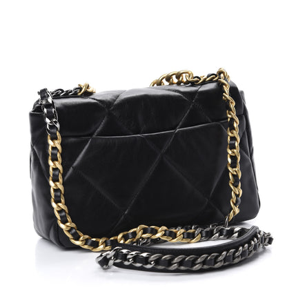 Chanel Goatskin Quilted Medium 19 Flap Black 3 of 11