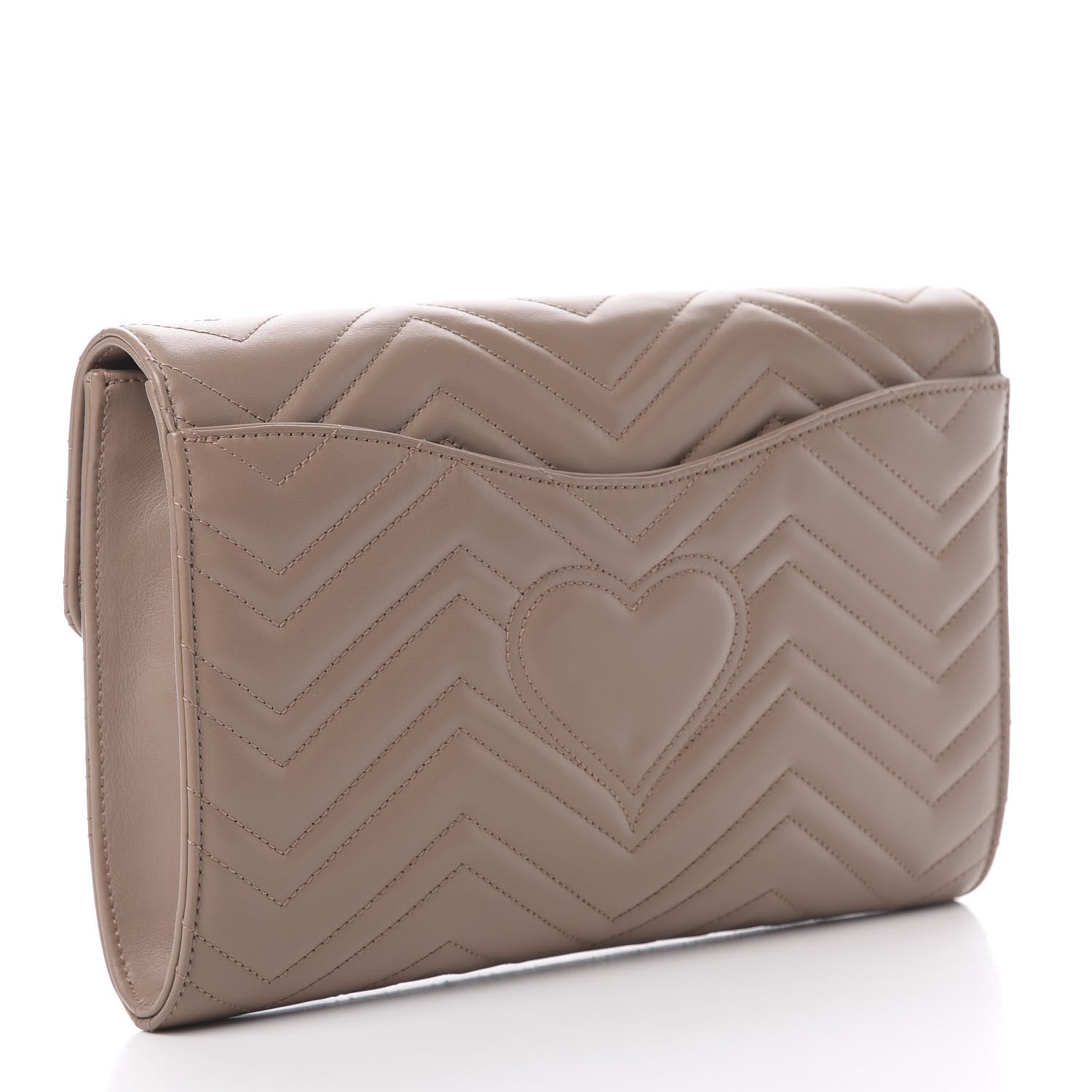 Gucci Calfskin Matelasse GG Marmont Clutch Porcelain Rose 3 of 9