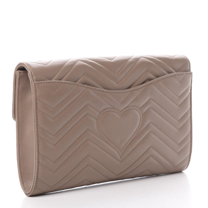 Gucci Calfskin Matelasse GG Marmont Clutch Porcelain Rose 3 of 9