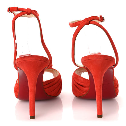 Christian Louboutin Veau Velours Greissimo 100 Sandals 37 Lipstick 6 of 12