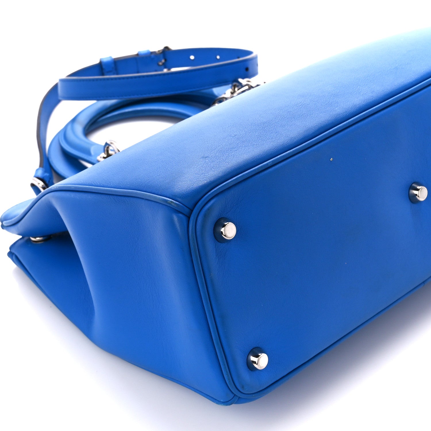Christian Dior Smooth Calfskin Diorissimo Tote Blue 9 of 16