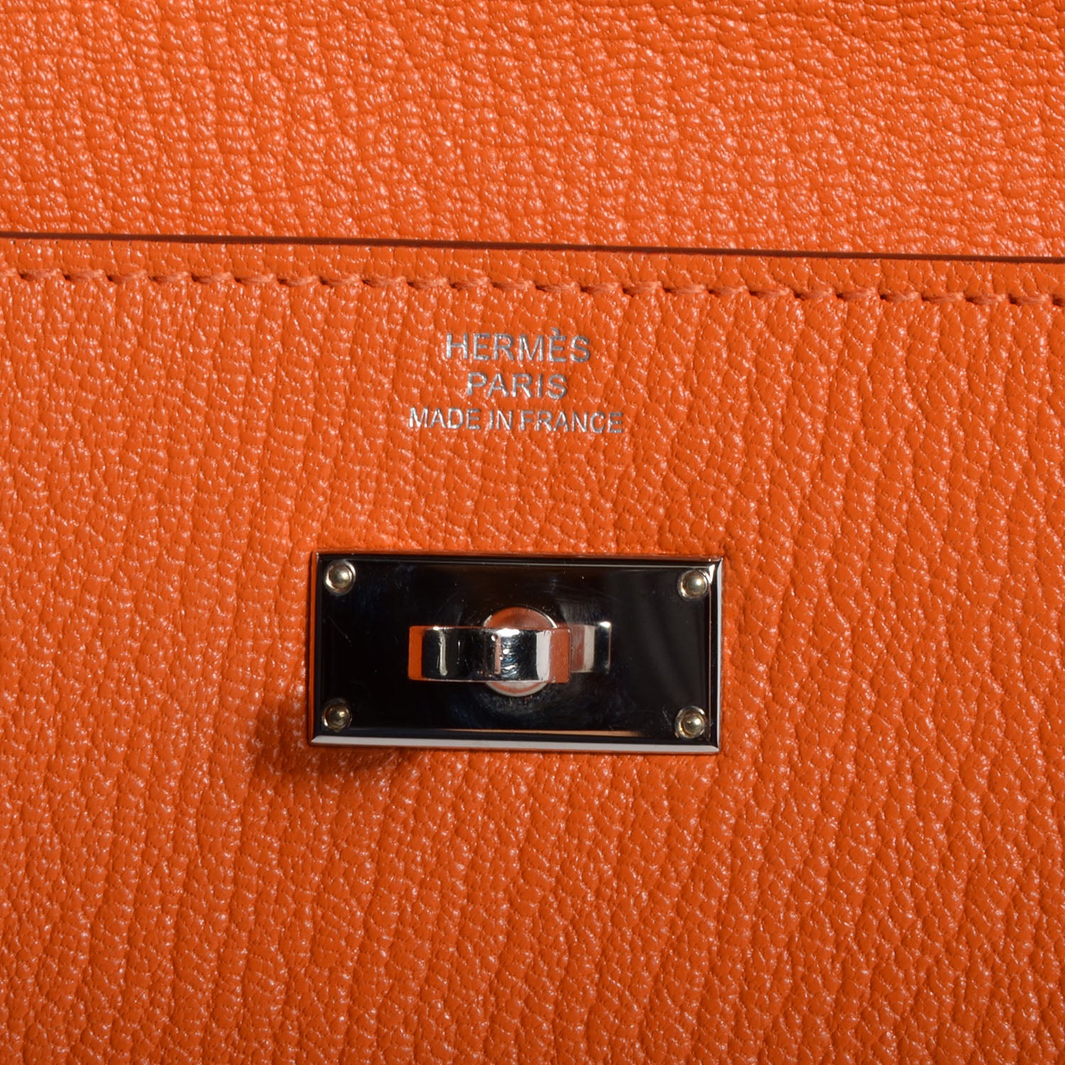 Hermes Chevre Mysore Kelly Longue Wallet Orange 8 of 9