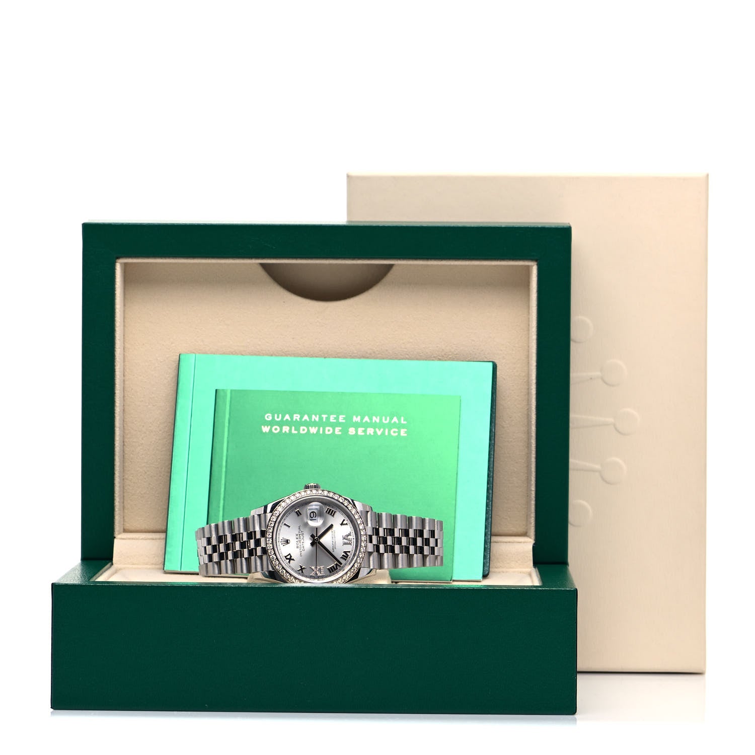 Rolex Stainless Steel 18K White Gold Diamond Bezel 36mm Oyster Perpetual Datejust Watch Silver 126284 5 of 5