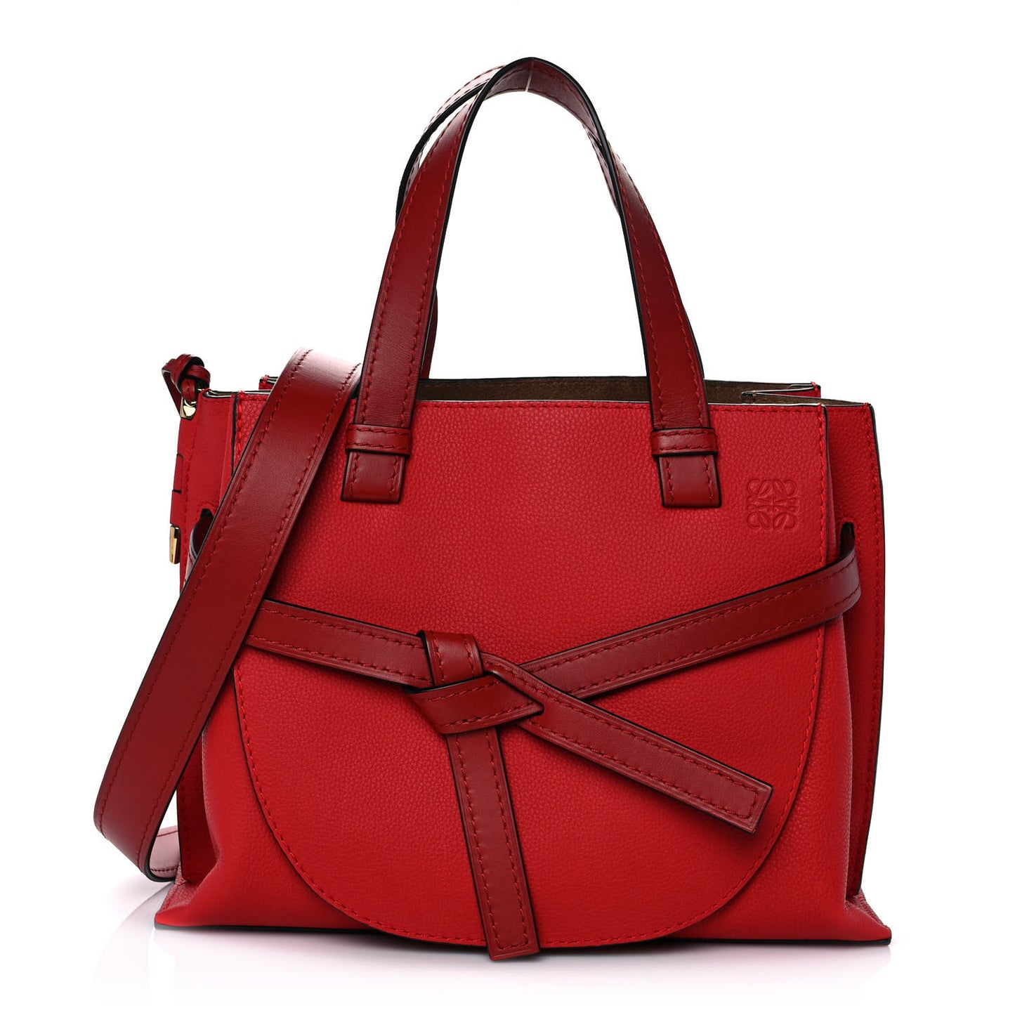Calfskin Small Gate Tote Scarlet Red