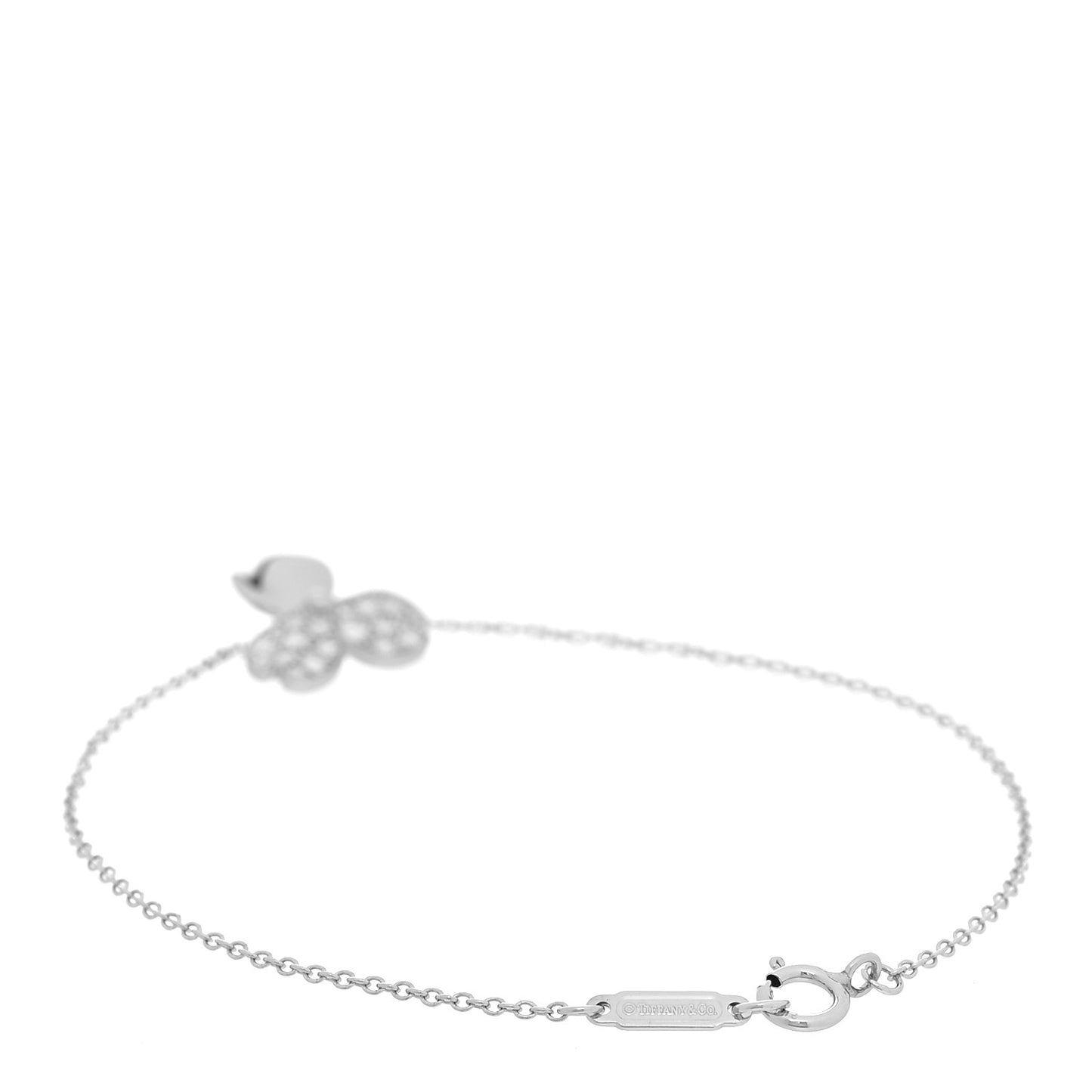 Platinum Diamond Paper Flowers Bracelet