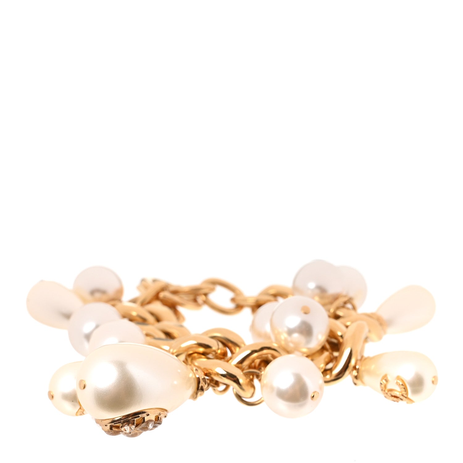 Chanel Pearl CC Chain Bracelet Gold 1 of 4