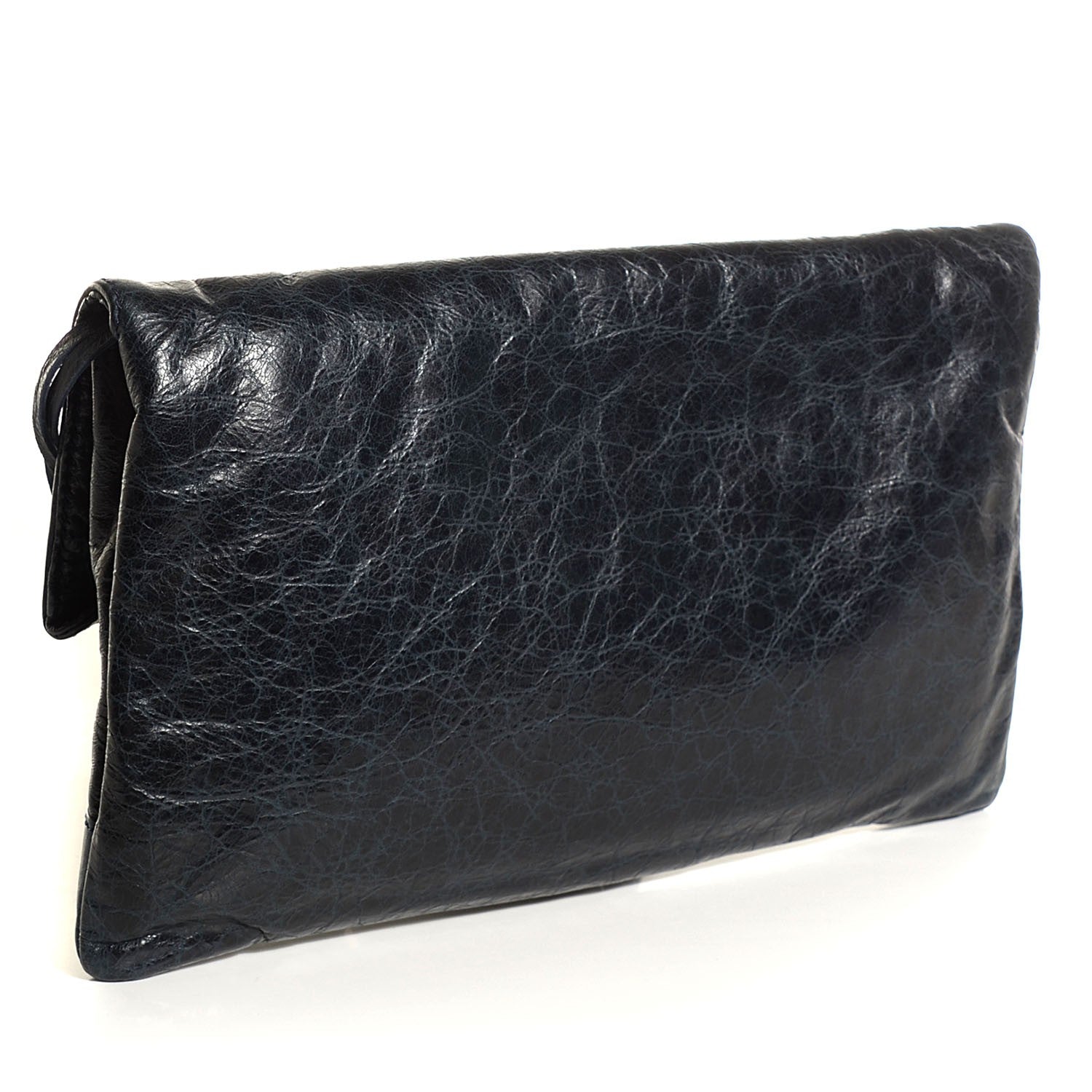 Balenciaga Agneau Giant 12 Gold Hardware Envelope Clutch Dark Night 3 of 9