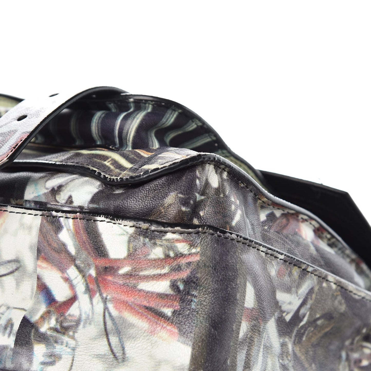 Calfskin PS1 Gotham Print Medium Satchel Fence Bike Ice