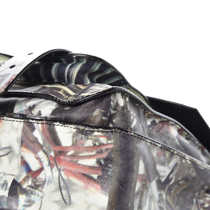 Proenza Schouler Calfskin PS1 Gotham Print Medium Satchel Fence Bike Ice 12 of 19
