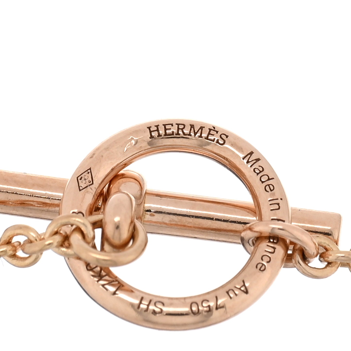 18K Rose Gold Mini Chaine d'Ancre Punk Bracelet SH