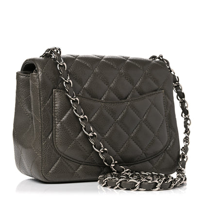 Chanel Caviar Quilted Mini Square Flap Dark Charcoal 2 of 16