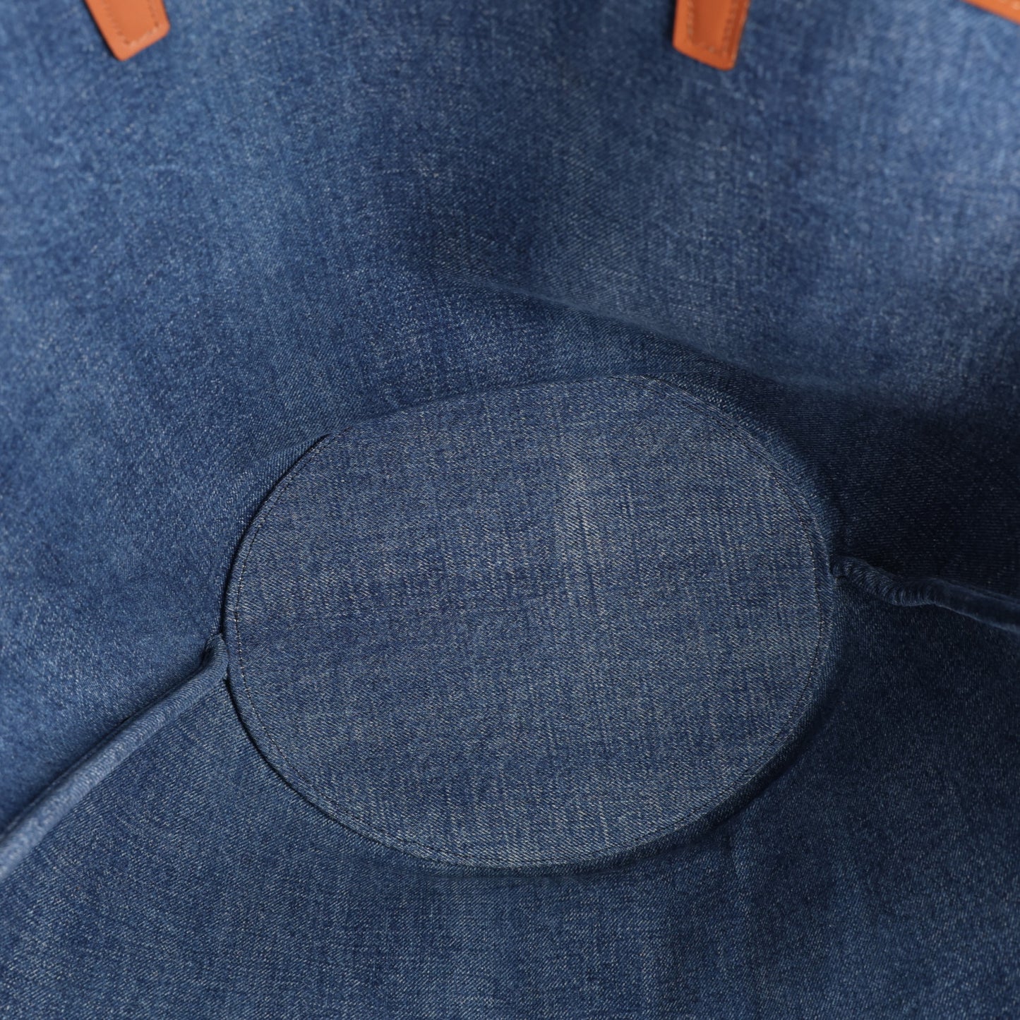 Denim Calfskin Large Couffin Logo Tote Blue
