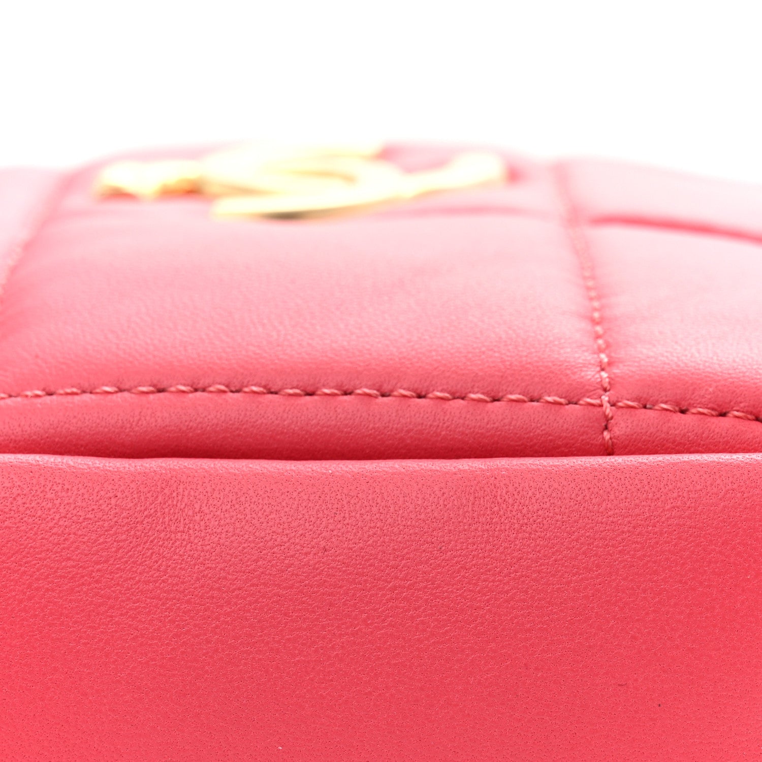 Chanel Lambskin Quilted Diamond Clutch With Chain Pink 9 of 10