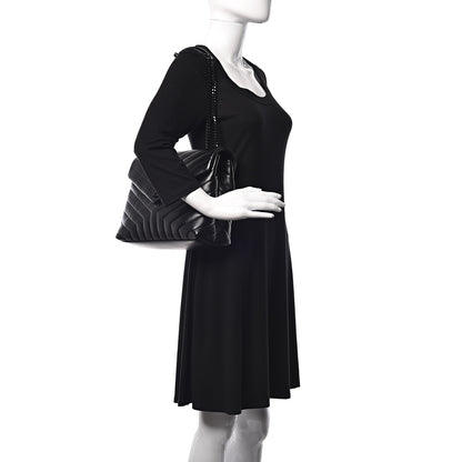 Saint Laurent Calfskin Y Quilted Monogram Medium Loulou Chain Satchel Black 2 of 10