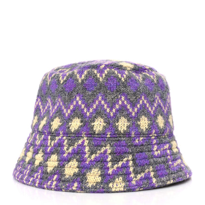 Prada Shetland Chevron Racing Logo Womens Bucket Hat S Grigio 3 of 8