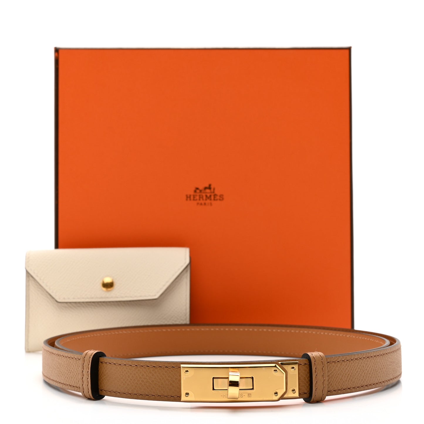 Epsom Kelly Pocket Belt Biscuit Nata