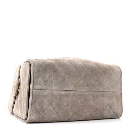 Chanel Suede Quilted Small Chanel 25 Handbag Dark Grey 4 of 10