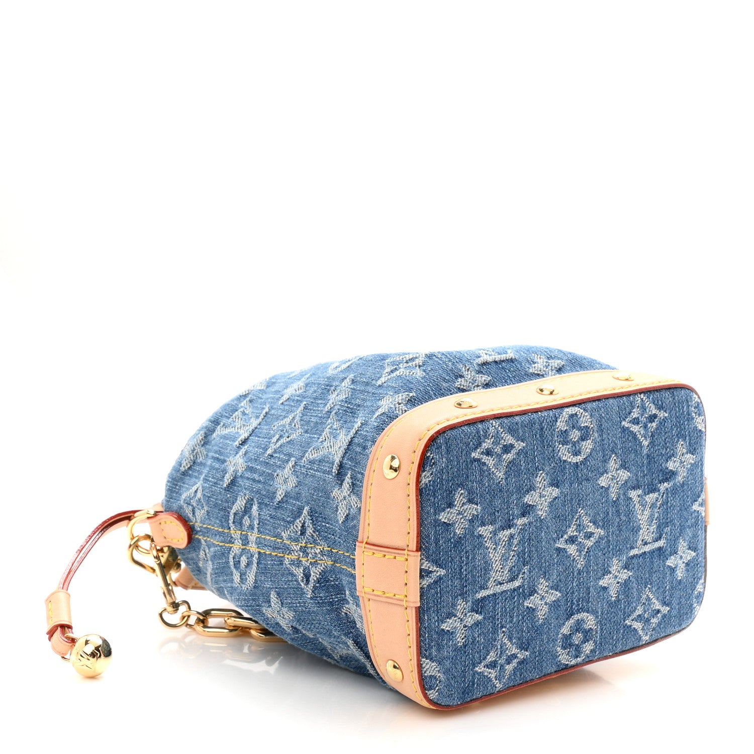 Louis Vuitton Monogram Denim Nano Noe Blue 4 of 10