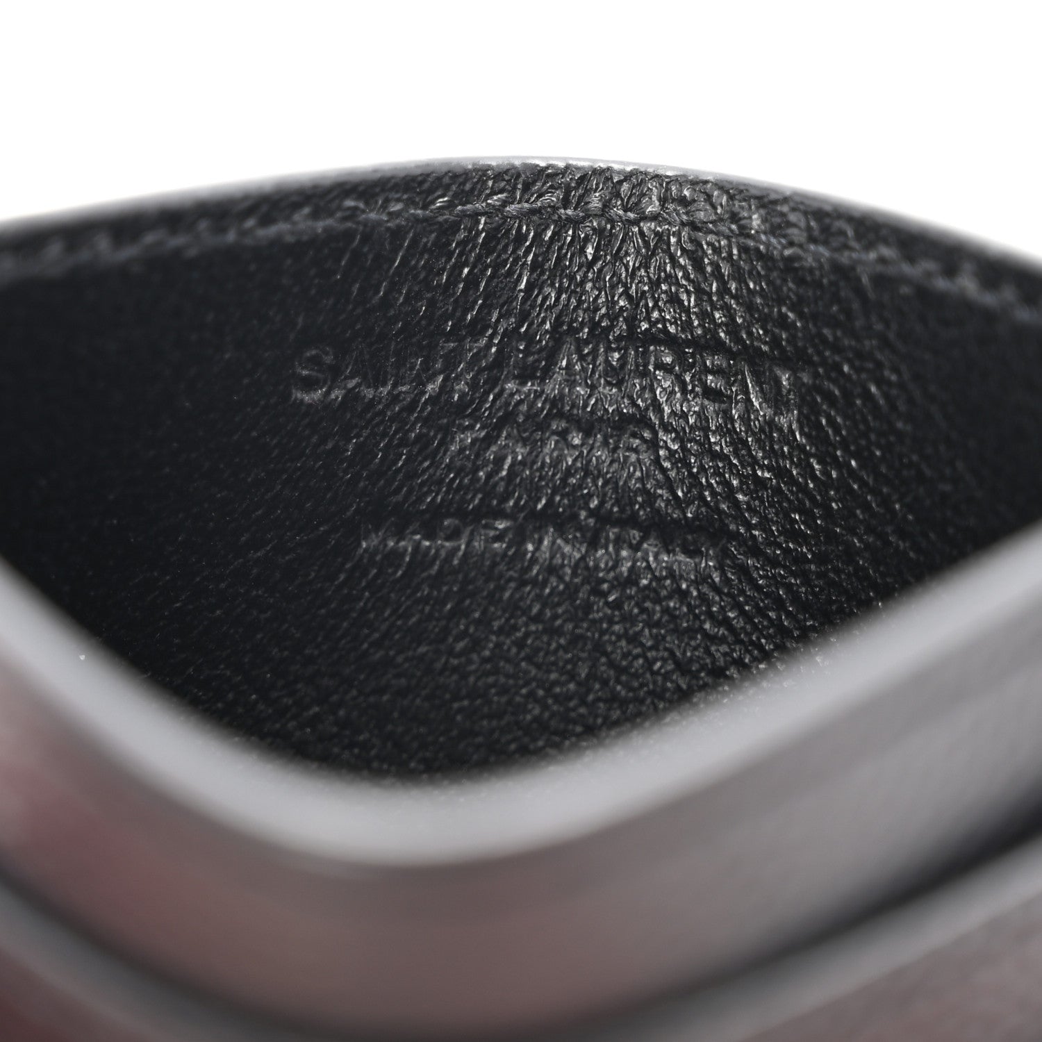 Saint Laurent Grain De Poudre Card Case Black 6 of 9