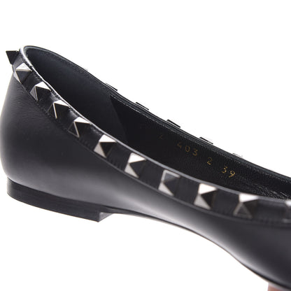 Valentino Garavani Nappa Rockstud Ballerina Flats 39 Black 9 of 10