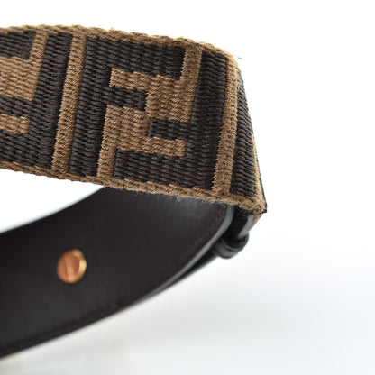 Fendi Ribbon Vitello Century FF 1974 Studded Strap You Fango Marrone Ebano 7 of 7
