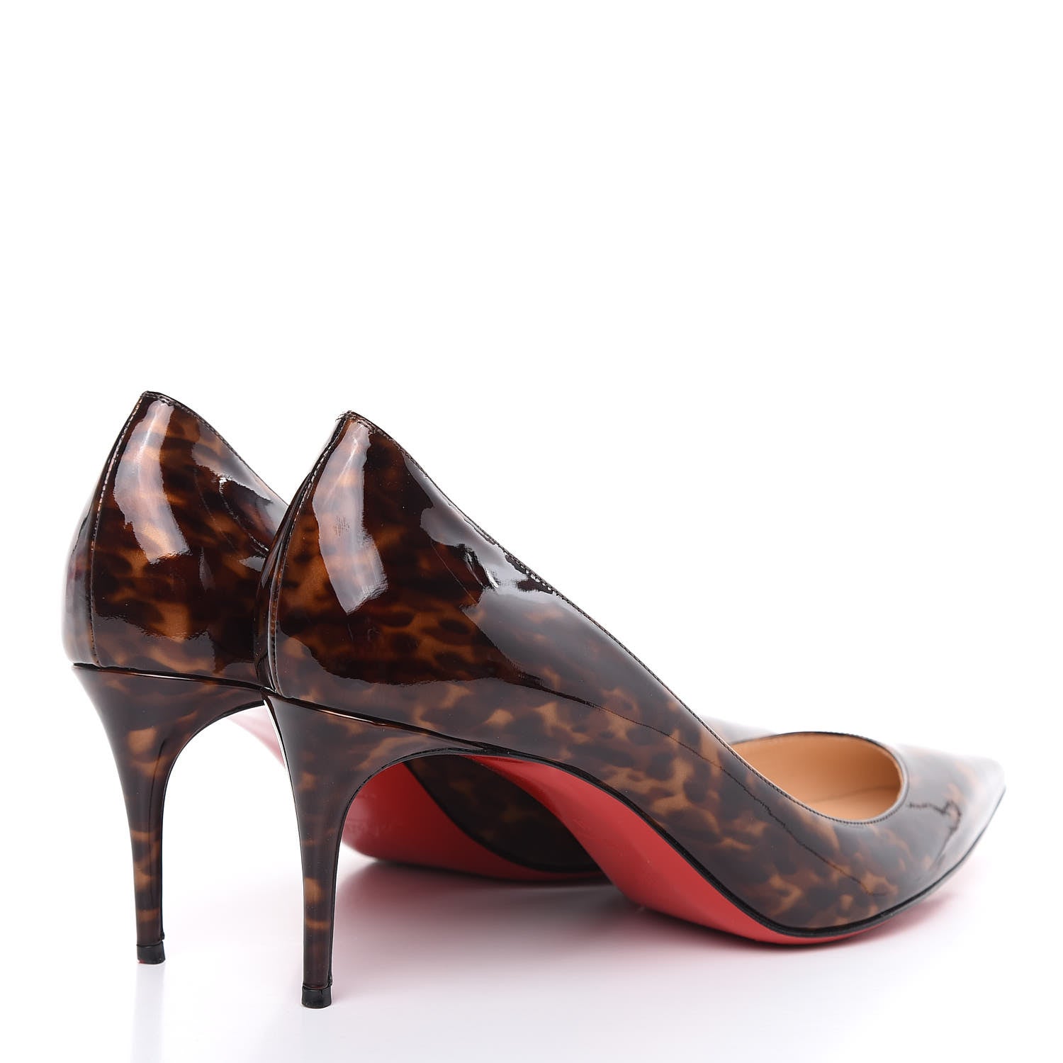 Christian Louboutin Patent Tartaruga Decollete 554 70 Pumps 41Testa Di Moro 4 of 12