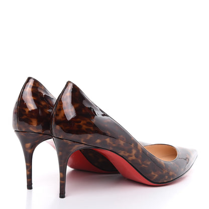 Christian Louboutin Patent Tartaruga Decollete 554 70 Pumps 41Testa Di Moro 4 of 12