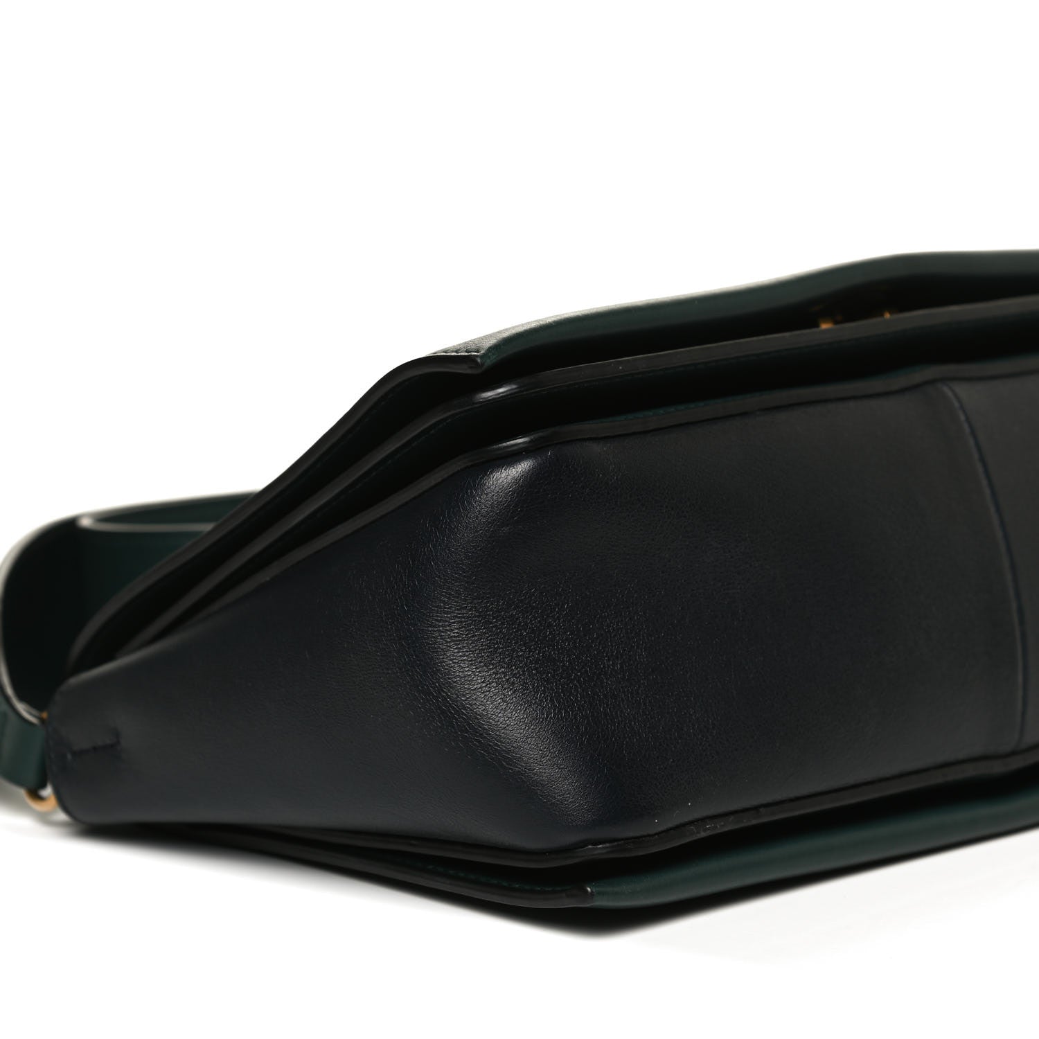 Celine Shiny Smooth Calfskin Medium Frame Shoulder Bag Amazone Dark Navy 10 of 11