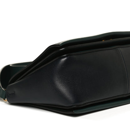 Celine Shiny Smooth Calfskin Medium Frame Shoulder Bag Amazone Dark Navy 10 of 11