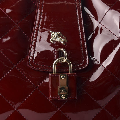 Burberry Patent Quilted Brook Hobo Red 8 of 9