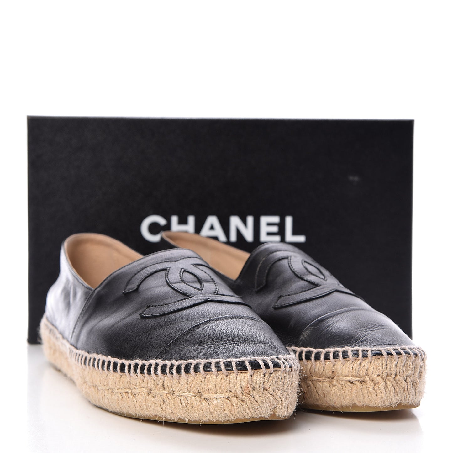 Lambskin CC Espadrilles 40 Black