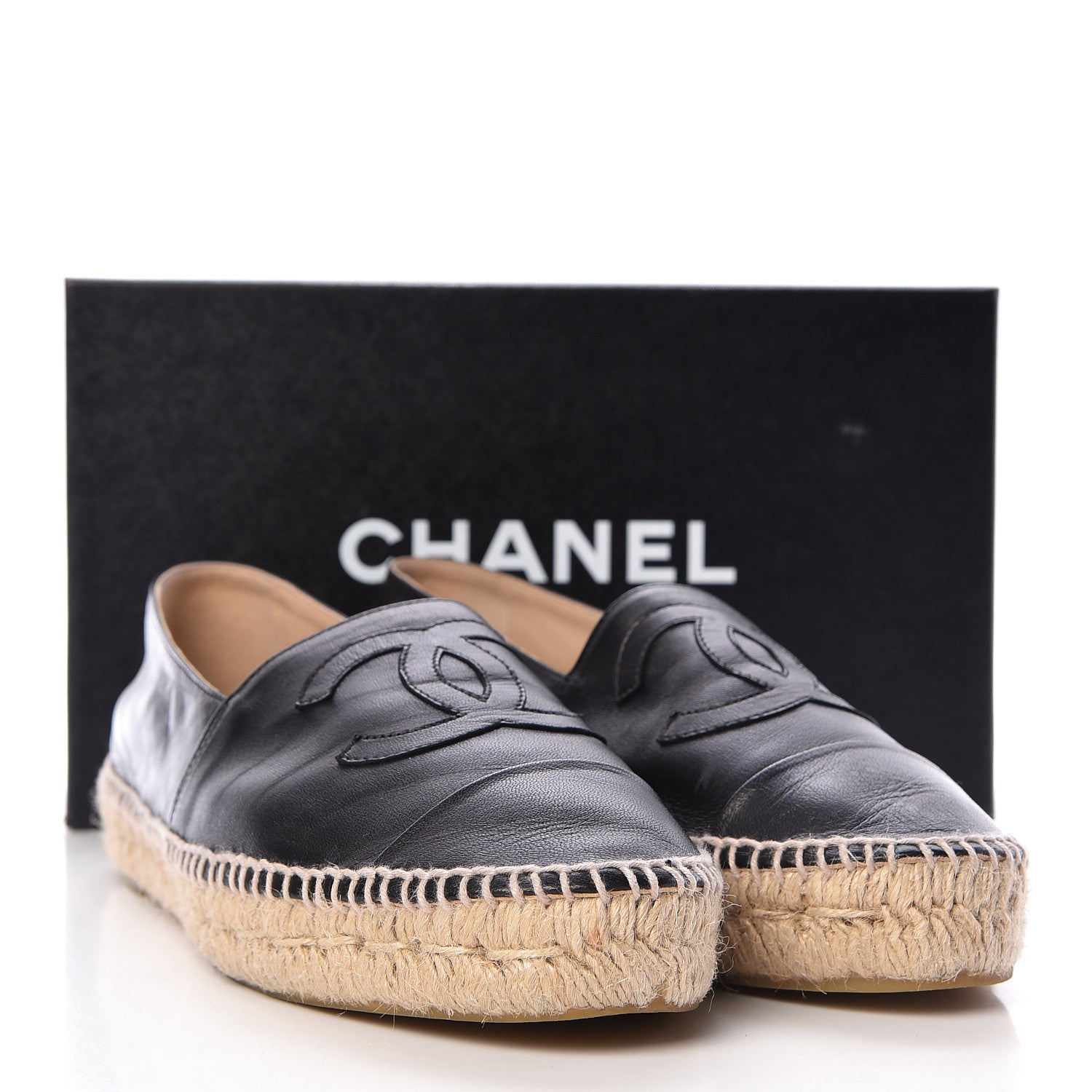 Chanel Lambskin CC Espadrilles 40 Black 13 of 13