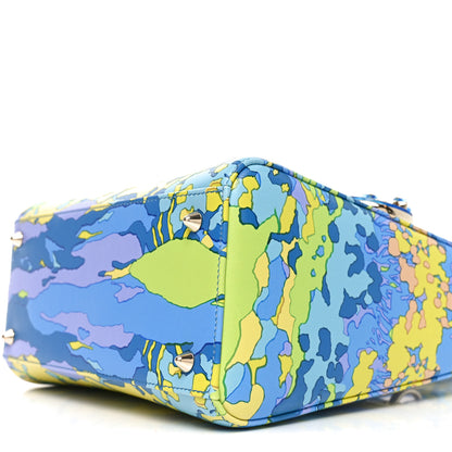 Christian Dior Calfskin Printed Woods All Over Medium Lady Dior Blue Multicolor 10 of 10
