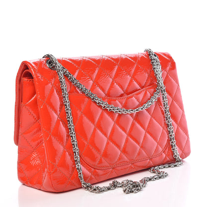 Chanel Distressed Patent Quilted 2.55 Reissue 227 Flap Red 3 of 10