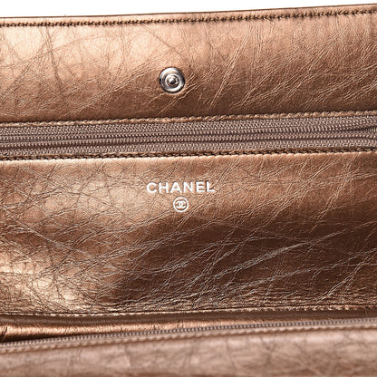 Chanel Metallic Aged Calfskin Quilted Reissue Wallet On Chain WOC Bronze 6 of 14