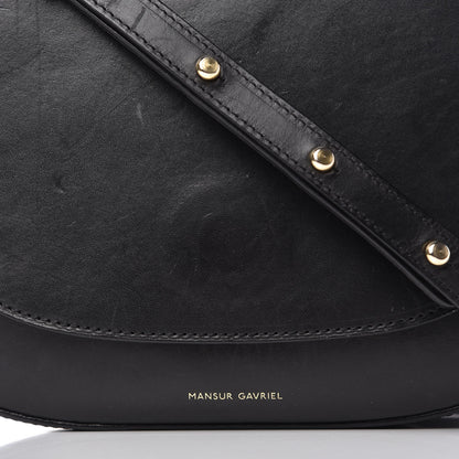 Mansur Gavriel Calfskin Flap Crossbody Bag Black 9 of 11