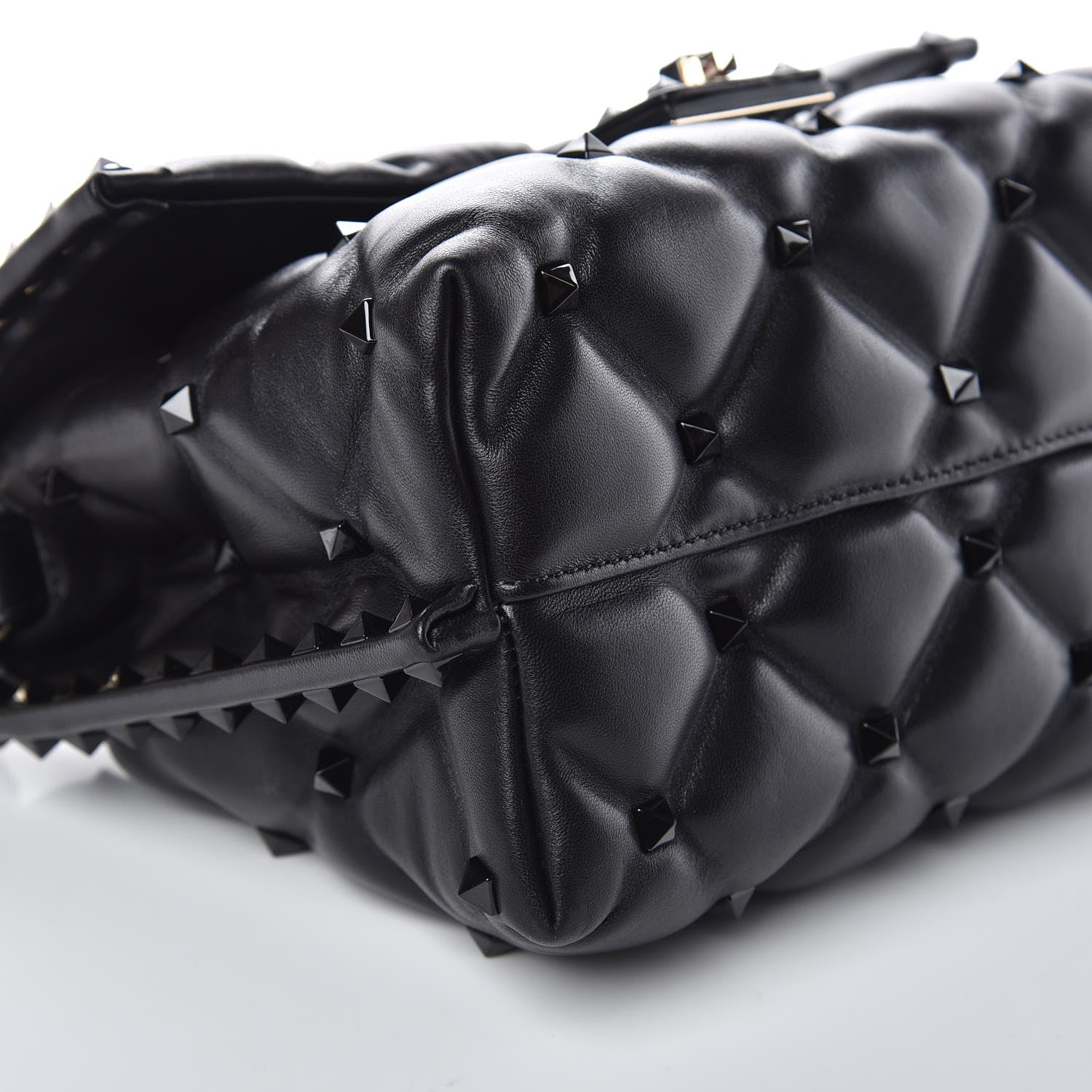 Valentino Garavani Nappa Monochrome Medium Candystud Top Handle Bag Black 7 of 8