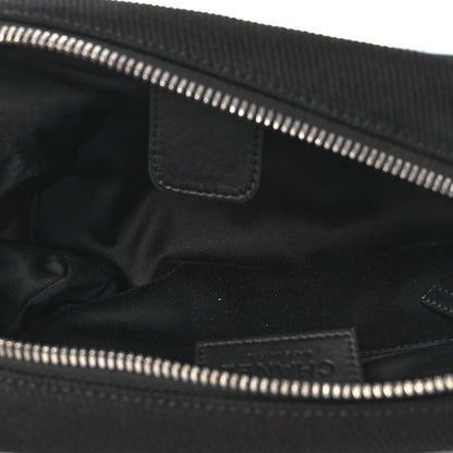 Chanel Canvas Calfskin Large Zippered Pouch Blue Black 5 of 10